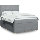 Krevet box spring s madracem svjetlosiva 160x200 cm tkanina | shoptok.hr