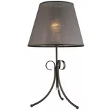 LAMKUR Siva namizna svetilka s tekstilnim senčnikom (višina 55 cm) Lorenzo –