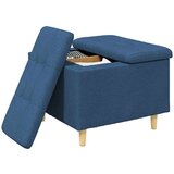  Otoman za pohranu s jastukom Plava 60 x 60 x 45 cm tkanina - Plava 60 cm tkanina | shoptok.hr