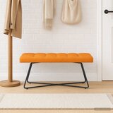  Klupa s gumbastim tkanjem Tamno žuta 110 x 40 x 46 cm Tkanina | shoptok.hr