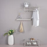 Spinder Design Siv/bež kovinski stenski obešalnik s polico Rex – | Shoptok.si