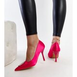 Gemre Pink satin-finish stilettos with rhinestones Susegana | ePonuda.com