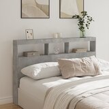 vidaXL Ormarić za uzglavlje LED svjetlima boja betona 160x17x102 cm Cijene