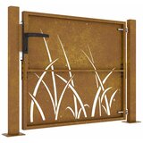  Vrtna vrata 100x100 cm Corten čelik dizajn s travom | shoptok.hr