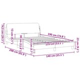  Okvir za krevet Dover tamno sivi 135x190 cm tkanina | shoptok.hr