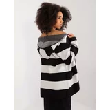 Fashion Hunters Black and white hooded cardigan