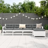  5-dijelni set vrtnih sofa bijeli od masivne borovine | shoptok.hr