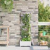 vidaXL Vrtne sadilice Bijela Plastika 40 x 40 x 125,5 cm Sadilice Cijene