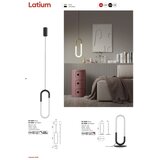  Redo 01-3184 - LED luster na sajli LATIUM LED/9W/230V, crna | Eponuda.com