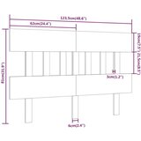 vidaXL Posteljno vzglavje 123,5x3x81 cm trdna borovina | Shoptok.si