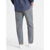 Ombre Men's chino pants with elastic waistband SLIM FIT - grey | Eponuda.ba