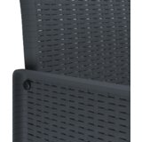 vidaXL 3-delni vrtnarinski jedilni set s blazinami antracitno sive barve iz poly rattana | Shoptok.si