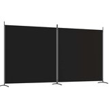 Sobna pregrada s 2 panela crna 348 x 180 cm od tkanine | shoptok.hr