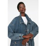 Trendyol Dark Blue Pocket Detailed Oversize Denim Jacket | ePonuda.com