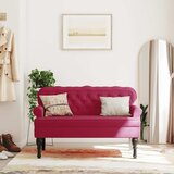 vidaXL Klupa s naslonom boja vina 119,5 x 64,5 x 75 cm baršunasta | shoptok.hr