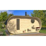 Male kuće Vanjska sauna LOHJA 500 × 235 cm sa šindrom | shoptok.hr