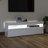 TV ormarić s LED svjetlima visoki sjaj bijeli 120x35x40 cm | shoptok.hr