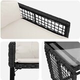  Set vanjskog namještaja s jastukom 3 pcs Crna i bijela | shoptok.hr