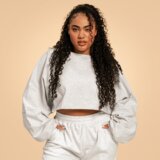 BeastPink žensku duks Cropped Bliss Grey Cene