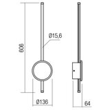  Redo 01-2701 - LED zidno svetlo DIAZ LED/18W/230V CRI 90 crna | Eponuda.com