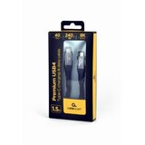 Gembird USB USB4 Gen 3×2 kabl 240W, 40 Gbps Type-C to Type-C Power Delivery (PD) charging & data cable, 1.5 m GEMBIRD CCBP-USB4-CMCM240-1.5M | Eponuda.ba