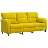  Set sofe 3 pcs Žuta Baršun - Žuta 1-sjedalo + 2-sjedalo (140 cm) + 3-sjedalo | shoptok.hr