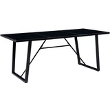 vidaXL blagovaonski stol crni 180 x 90 x 75 cm od kaljenog stakla Cijene