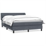 vidaXL Box Spring krevet s madracem tamno sivi 140x220 cm samt | shoptok.hr