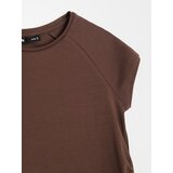 Sinsay Pamučna bluza s kratkim rukavima i naborima sa strane | shoptok.hr