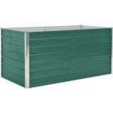 vidaXL Povišena vrtna gredica 160 x 80 x 77 cm pocinčani čelik zelena | shoptok.hr