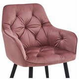  JORK stolica - ružičasti baršun / crne noge x 1 | shoptok.hr