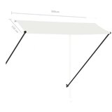 Tenda na uvlačenje s LED svjetlima 300 x 150 cm krem | shoptok.hr