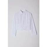 Trendyol White Fitted Shirt