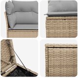  Set sofe 5 kom. Bež i svijetlo siva Poli Rattan i čelik | shoptok.hr