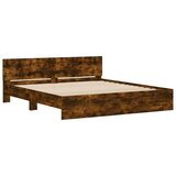 vidaXL Okvir kreveta s uzglavljem boja dimljenog hrasta 160x200 cm | shoptok.hr