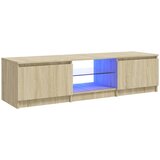 Maison Chic TV omarica - TV stojalo - Televizijska omarica z LED lučkami sonoma hrast 140x40x35,5 cm, (21699596) Cene