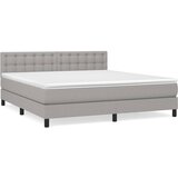  Krevet s oprugama i madracem svjetlosivi 180x200 cm od tkanine | shoptok.hr