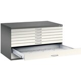 C+P Omara za risbe, DIN A0, 8 predalov, višina 760 mm, vulkansko sive / biserno bele barve | Shoptok.si