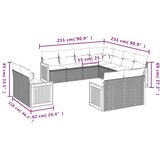  11-dijelni set vrtnih sofa od poliratana s jastucima crni | shoptok.hr