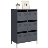 vidaXL Visoka omara antracit 68x39x101,5 cm jeklo | Shoptok.si