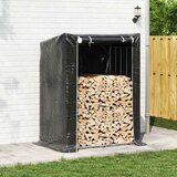  Stalak za drva za ogrjev s kišnom navlakom 150x100x200 cm | shoptok.hr