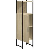 vidaXL Kopalniška omarica sonoma hrast 33x33x120,5 cm inženirski les | Shoptok.si