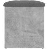  Klupa za pohranu siva boja betona 62x42x45 cm konstruirano drvo | Eponuda.com