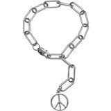 Urban Classics Accessoires Y Chain Peace Pendant Bracelet silver Cene