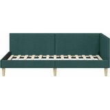  Kutni okvir kreveta Tamnozelena 90 x 190 cm tkanina | shoptok.hr
