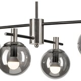  Luster na stalku LILOU 4xE14/5W/230V mat hrom/dimljeno staklo | Eponuda.com