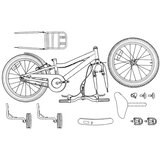  Otroško Kolo 12 Palcev priporočeno za 2-4 leta Oranžna črna - - Oranžna - 1,1 - 90 x 49 x 67,5 cm - 2025- | Shoptok.si