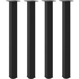 vidaXL Noge za mizo za kavo 4 kosi črna 100-102 cm jeklo | Shoptok.si