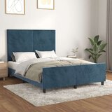  Za krevet s uzglavljem tamnoplavi 140x190 cm baršunasti Cijene