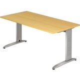 eurokraft pro NICOLA - Pisalna miza, podnožje v obliki črke C, fiksna višina, VxŠxG 720 x 1600 x 800 mm, imitacija bukve | Shoptok.si